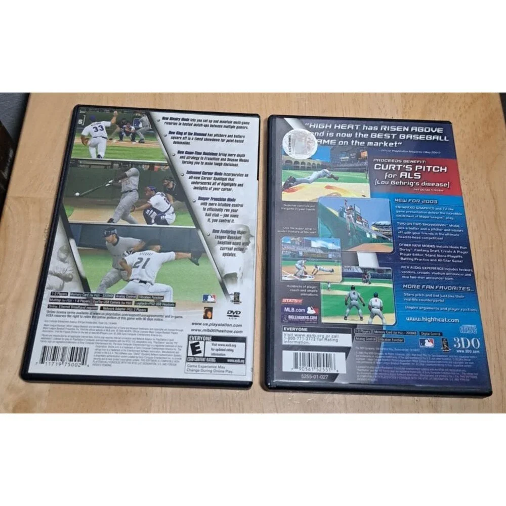 2 PS2 MLB High Heat 2003  & The Show 06